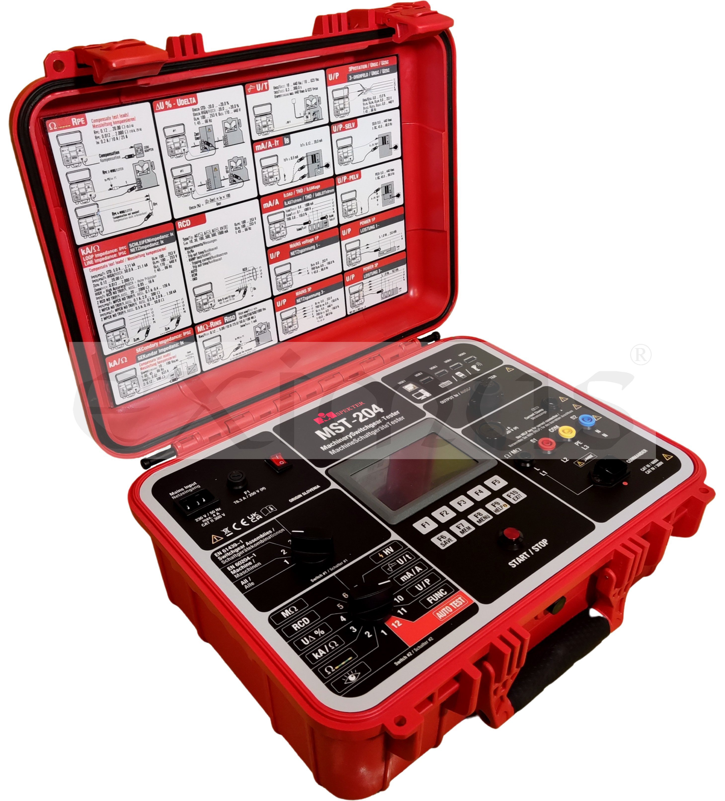 MST204 tester el. částí strojních zařízení